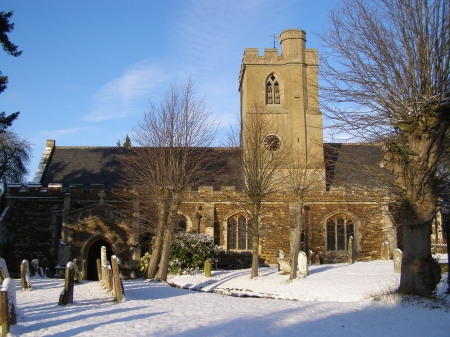 Great Brickhill Church in the Snow