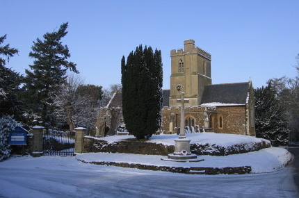 Great Brickhill Church in the Snow